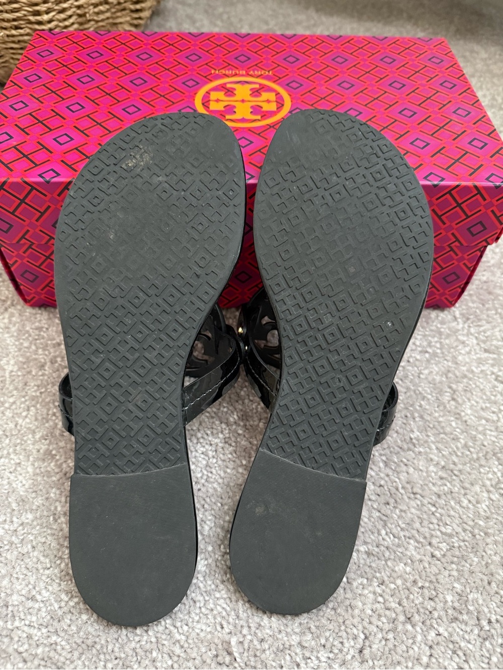 Tory Burch Miller Black Patent Sandal - Picture 3 of 4
